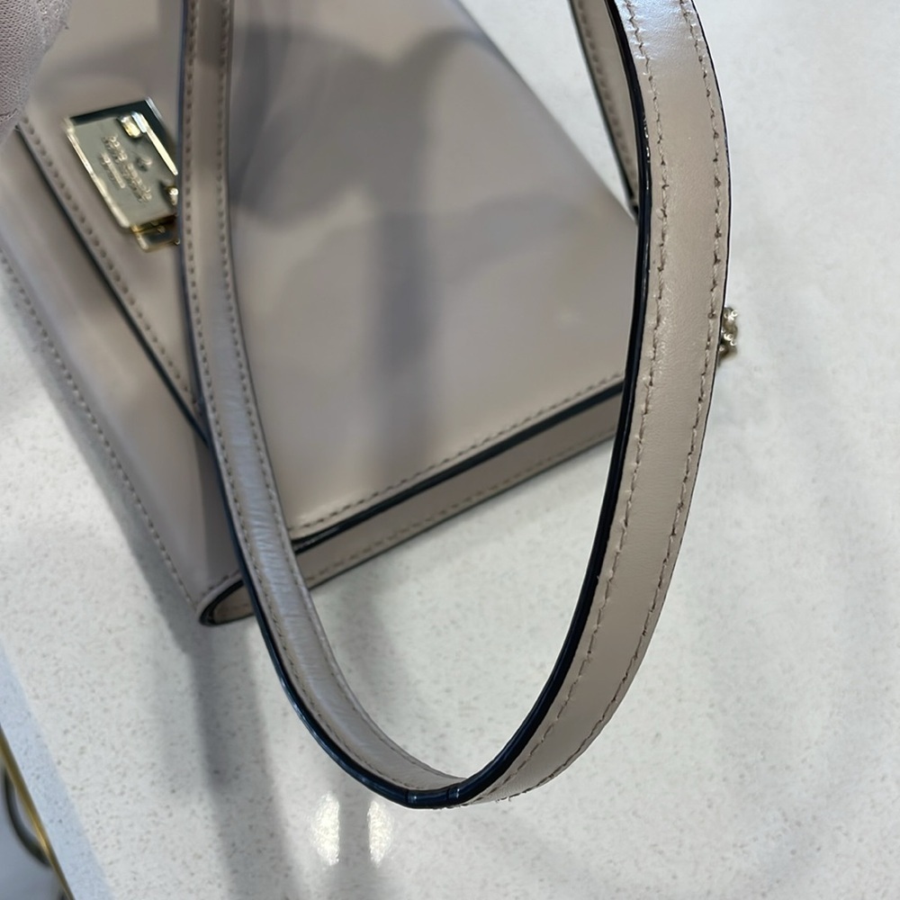 Kate Spade Shoulder/Crossbody Taupe Leather Flap Bag - Picture 15 of 15